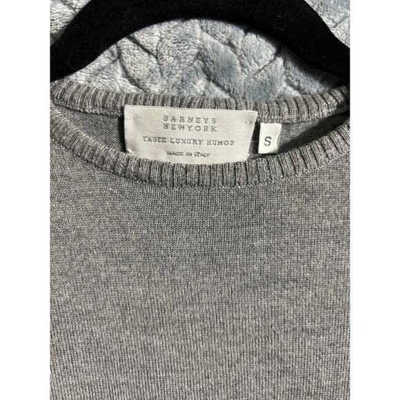 Barneys New York Italian Merino Wool Crew Neck Sweater Size S Classic Warm Luxe - Picture 3 of 4